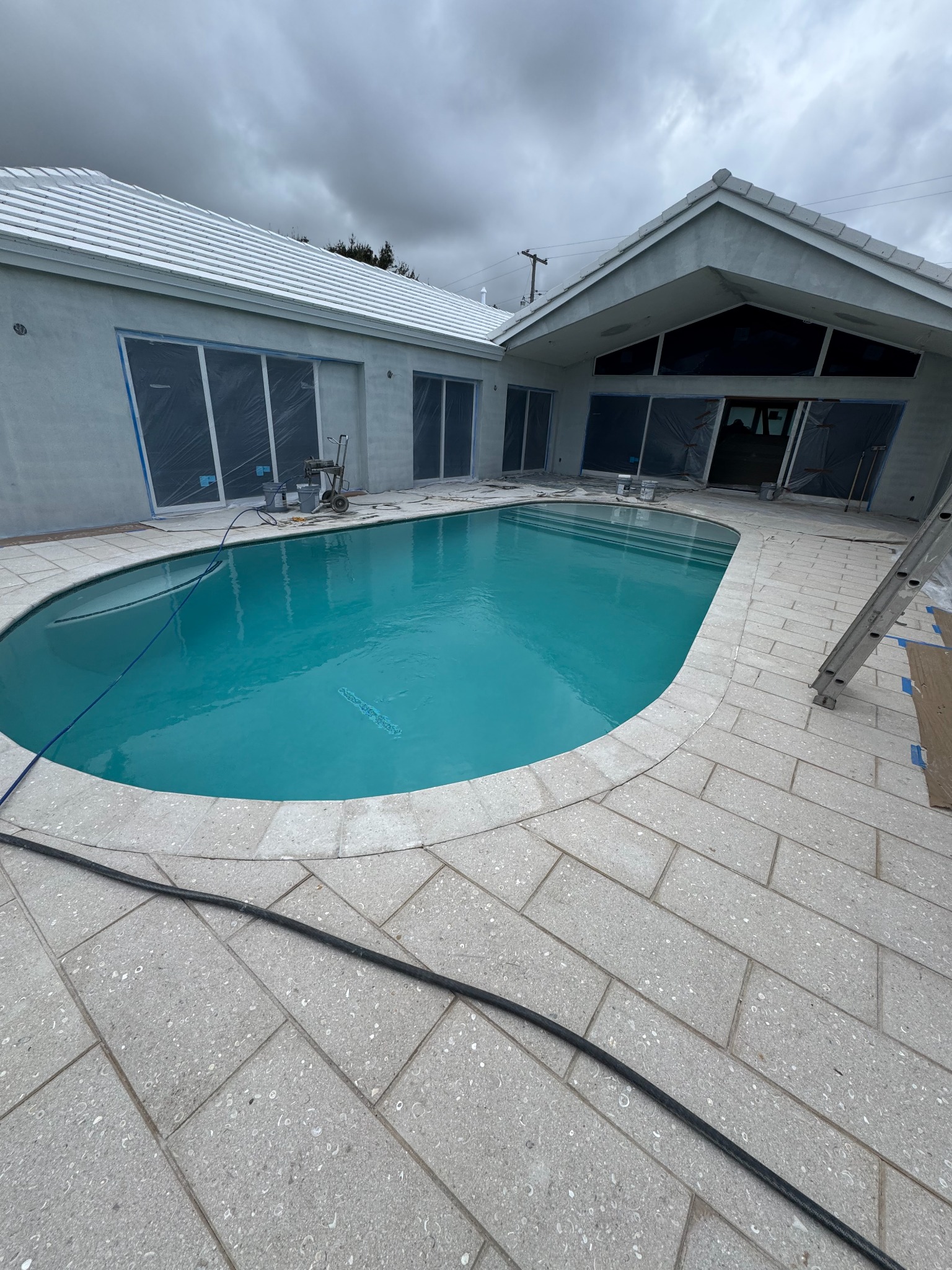 Completed renovated pool